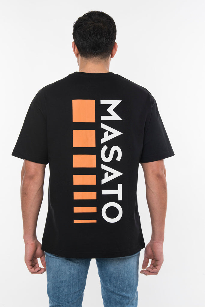 The Volume Oversized T-shirt Black//Orange
