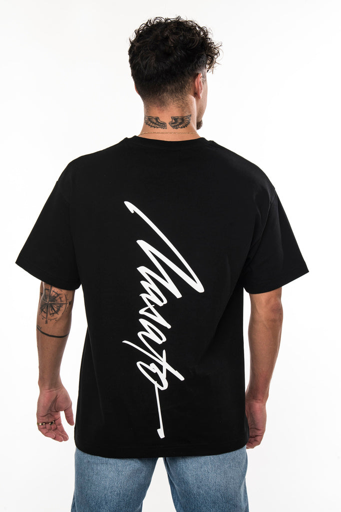 Signature Oversized T-shirt Black//White